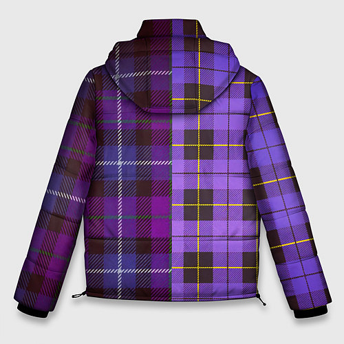Мужская зимняя куртка Purple Checkered / 3D-Черный – фото 2
