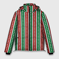 Куртка зимняя мужская Knitted Pattern, цвет: 3D-черный