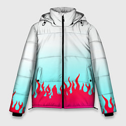 Куртка зимняя мужская Розовый огонь, цвет: 3D-красный