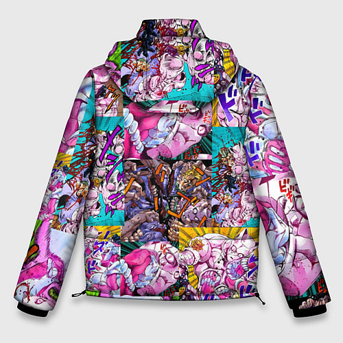 Мужская зимняя куртка JOJO KILLER QUEEN КОРОЛЕВА УБИЙЦА УЗОР PATTERN / 3D-Черный – фото 2