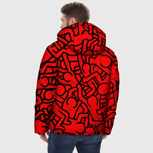 Мужская зимняя куртка Челопаззл / 3D-Светло-серый – фото 4