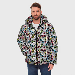 Куртка зимняя мужская Модные Собачки, цвет: 3D-светло-серый — фото 2