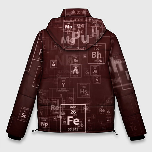 Мужская зимняя куртка Fe - Таблица Менделеева / 3D-Светло-серый – фото 2