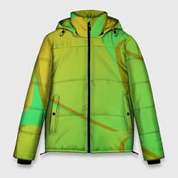 Куртка зимняя мужская Градиентная абстракция, цвет: 3D-красный