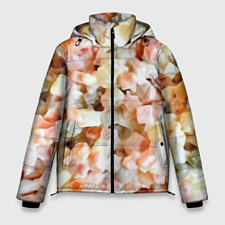 Куртка зимняя мужская Салат Оливье Новогодняя Оливьешка, цвет: 3D-черный