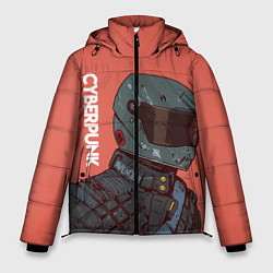 Куртка зимняя мужская Cyberpunk Спина, цвет: 3D-красный