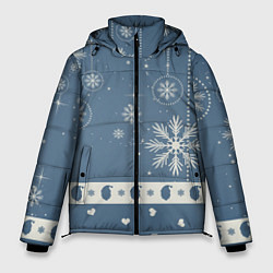 Куртка зимняя мужская Капелька новогоднего настроения, цвет: 3D-черный