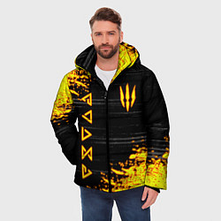 Куртка зимняя мужская The Witcher Neon, цвет: 3D-черный — фото 2