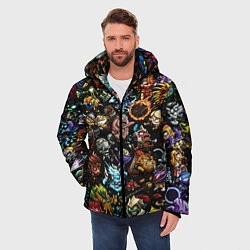 Куртка зимняя мужская DOTA 2 ВСЕ ПЕРСОНАЖИ В ЦВЕТЕ, цвет: 3D-черный — фото 2