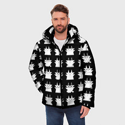 Куртка зимняя мужская Мультяшные котики, цвет: 3D-черный — фото 2