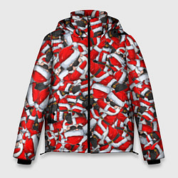 Куртка зимняя мужская ДЕД САНТА КЛАУС ПАТТЕРН НОВЫЙ ГОД 2022, цвет: 3D-красный