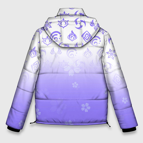 Мужская зимняя куртка GENSHIN IMPACT SYMBOL PATTERN SAKURA САКУРА / 3D-Черный – фото 2