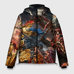 Куртка зимняя мужская Пекло битвы, цвет: 3D-красный