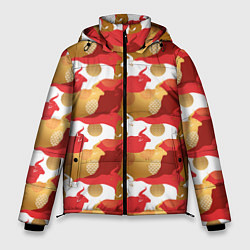 Куртка зимняя мужская Быки Bulls, цвет: 3D-красный