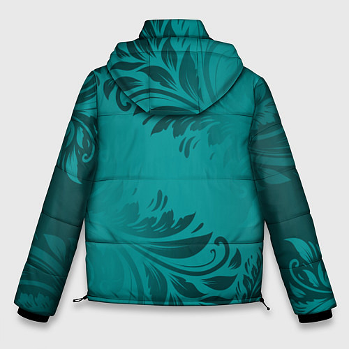 Мужская зимняя куртка Малахитовые листья / 3D-Черный – фото 2