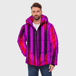 Куртка зимняя мужская Squid Game паттерн, цвет: 3D-черный — фото 2