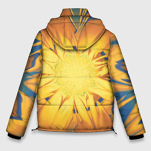 Мужская зимняя куртка Солнечный цветок Абстракция 535-332-32 / 3D-Черный – фото 2