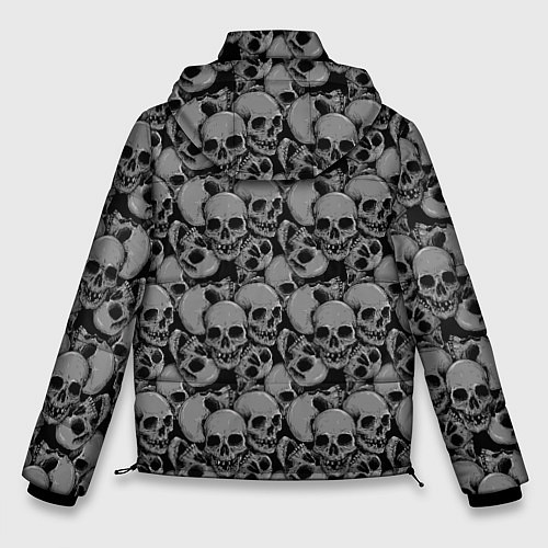 Мужская зимняя куртка Gray skulls / 3D-Черный – фото 2