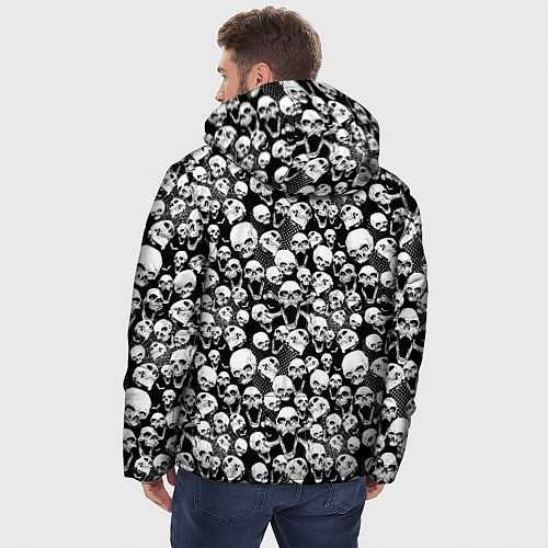 Мужская зимняя куртка Screaming skulls & web / 3D-Светло-серый – фото 4