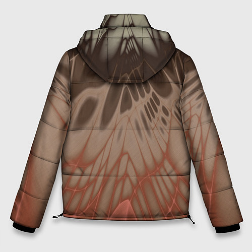 Мужская зимняя куртка Коллекция Rays Лучи Коричневый Абстракция 662-27-w / 3D-Черный – фото 2