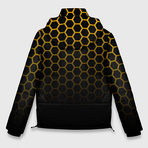 Мужская зимняя куртка Неоновая кольчуга Gold neon / 3D-Черный – фото 2