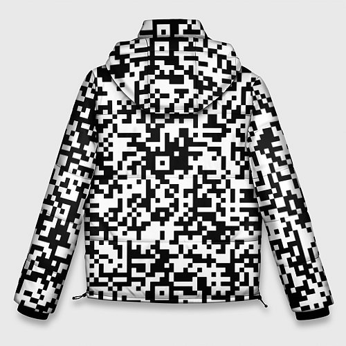 Мужская зимняя куртка Стиль QR код / 3D-Черный – фото 2