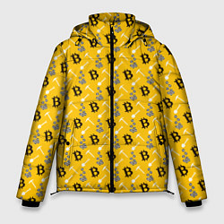 Куртка зимняя мужская Добыча Биткоинов, цвет: 3D-черный