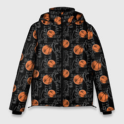 Куртка зимняя мужская BASKETBALL - Баскетбол, цвет: 3D-черный