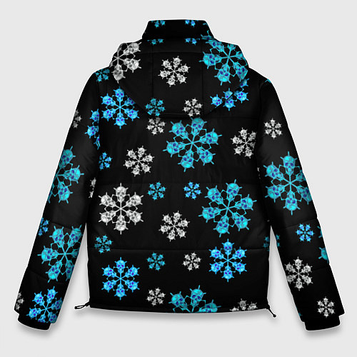 Мужская зимняя куртка Снежинки Черепа черный / 3D-Черный – фото 2