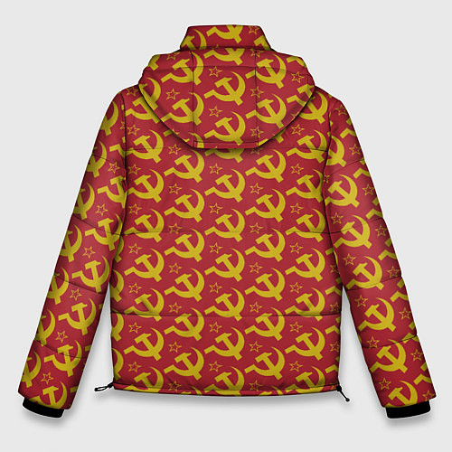 Мужская зимняя куртка Серп и Молот Коммунизм / 3D-Черный – фото 2