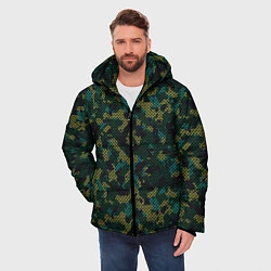 Куртка зимняя мужская Модный камуфляж с холстовой сеткой, цвет: 3D-светло-серый — фото 2