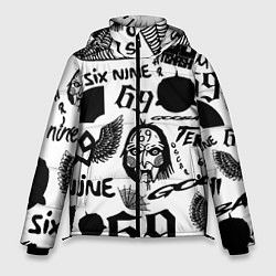 Куртка зимняя мужская 6IX9INE - Pattern, цвет: 3D-светло-серый