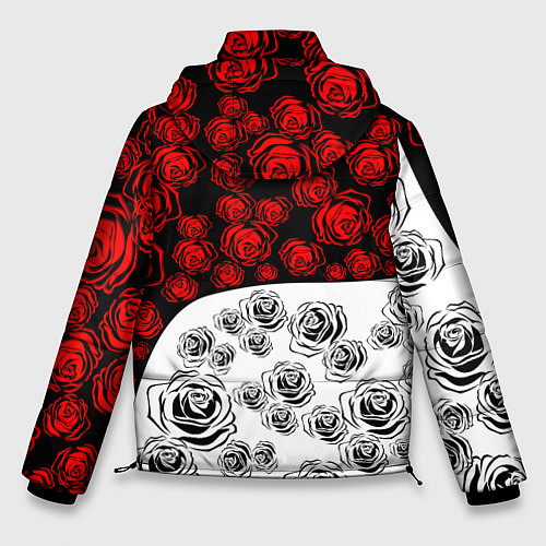 Мужская зимняя куртка Гитара Розы Контраст / 3D-Черный – фото 2