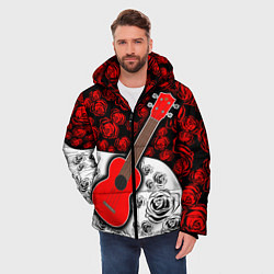 Куртка зимняя мужская Гитара Розы Контраст, цвет: 3D-черный — фото 2