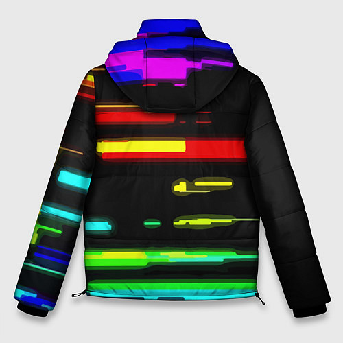 Мужская зимняя куртка Color fashion glitch / 3D-Красный – фото 2