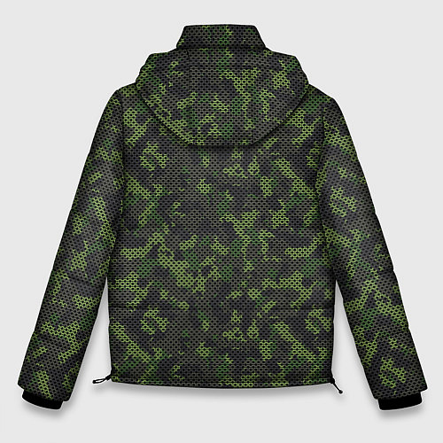 Мужская зимняя куртка Камуфляж с холстовой сеткой / 3D-Черный – фото 2
