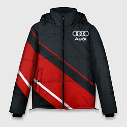 Куртка зимняя мужская Audi sport red, цвет: 3D-красный