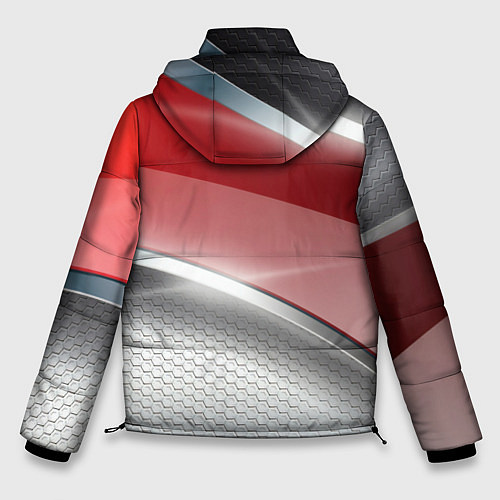 Мужская зимняя куртка Honda Текстура / 3D-Светло-серый – фото 2