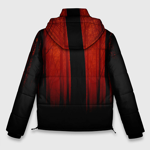 Мужская зимняя куртка Красный хоррор / 3D-Черный – фото 2