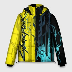 Куртка зимняя мужская CYBERPUNK 2077 Логотип, цвет: 3D-светло-серый