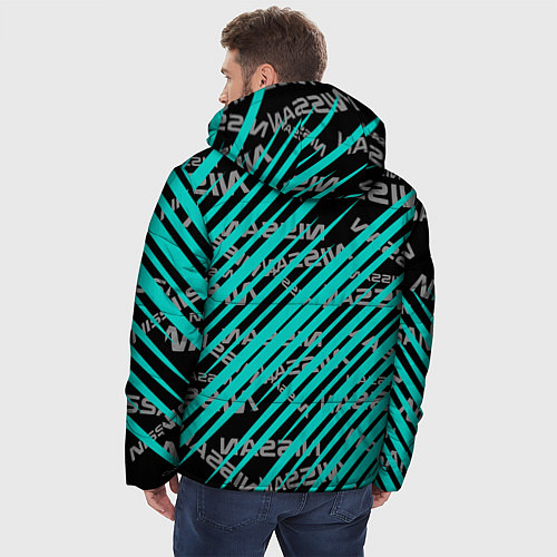 Мужская зимняя куртка NISSAN штрихкода авто / 3D-Светло-серый – фото 4