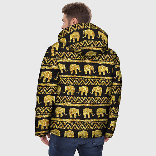 Мужская зимняя куртка Золотые слоны / 3D-Светло-серый – фото 4