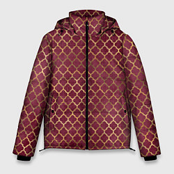 Куртка зимняя мужская Gold & Red pattern, цвет: 3D-черный