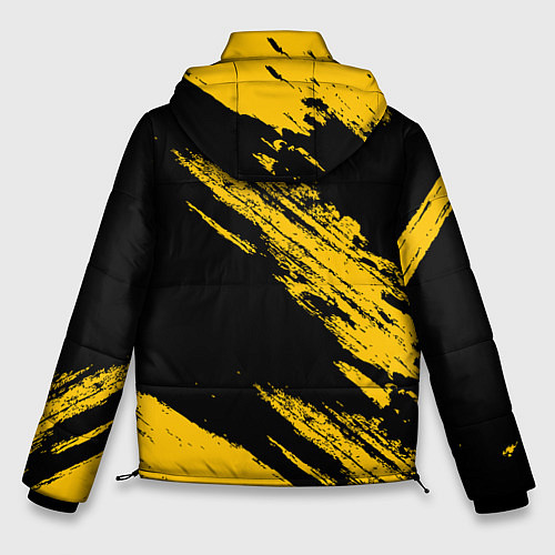 Мужская зимняя куртка BLACK AND YELLOW GRUNGE ГРАНЖ / 3D-Красный – фото 2