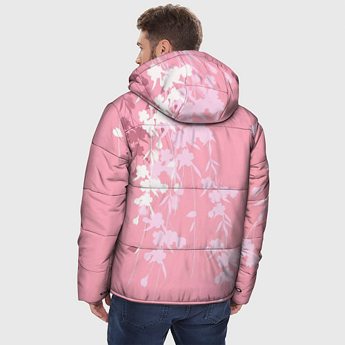 Мужская зимняя куртка Цветущая ива / 3D-Светло-серый – фото 4