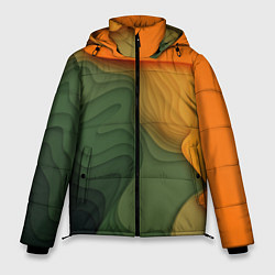 Куртка зимняя мужская Зеленые дюны, цвет: 3D-черный
