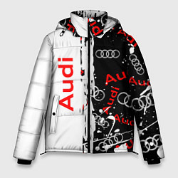 Куртка зимняя мужская АУДИ Autosport Паттерн, цвет: 3D-светло-серый