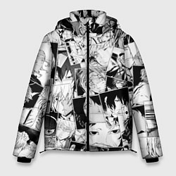 Куртка зимняя мужская Bungo Stray Dogs pattern, цвет: 3D-черный