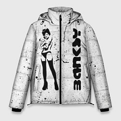 Мужская зимняя куртка Banksy - Бэнкси девушка с мишкой
