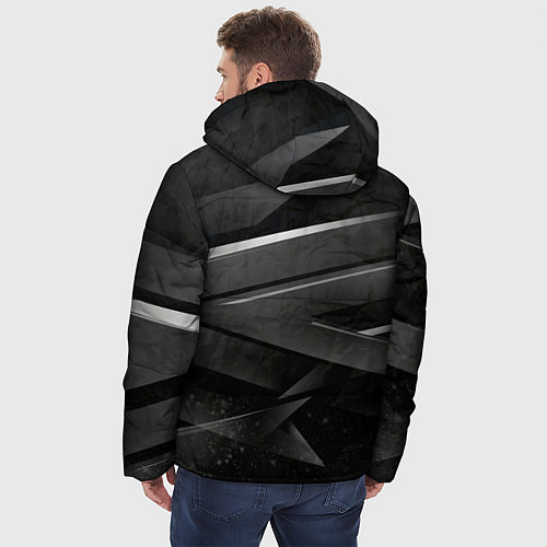 Мужская зимняя куртка JAGUR ЯГУАР абстракция / 3D-Светло-серый – фото 4